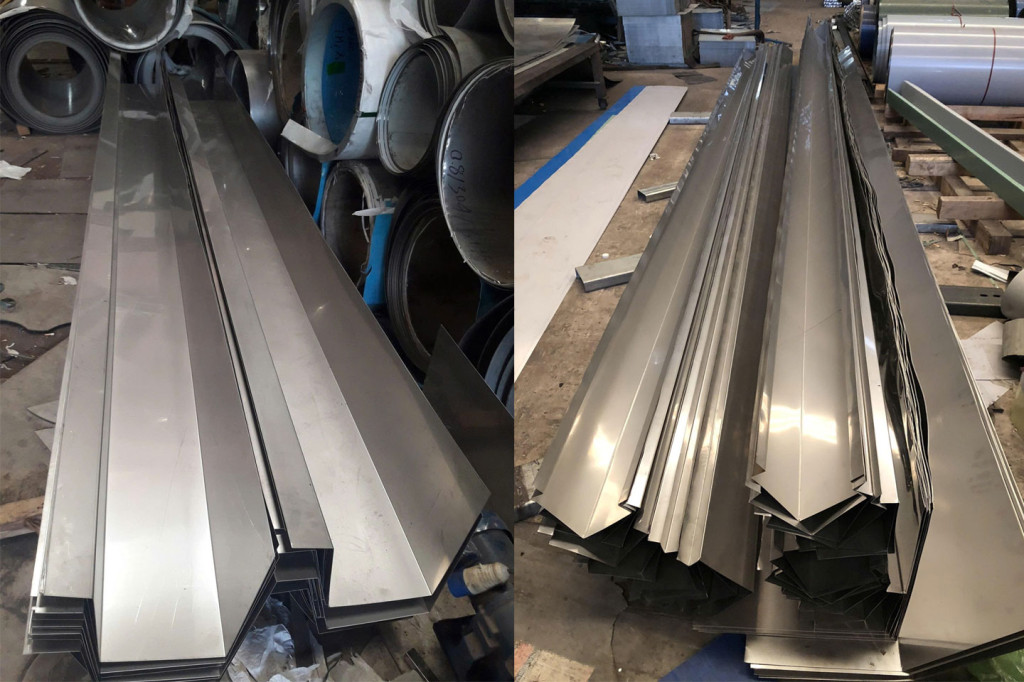 Hình ảnh thực tế về các sản phẩm máng xối inox tại Inox Thanh Huyền